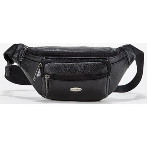 Men Travel Bum Waist Pack Coin Purse Genuine Leather Casual Belt Waist Bag Mens Fanny Pack Phone Pouch Bag
