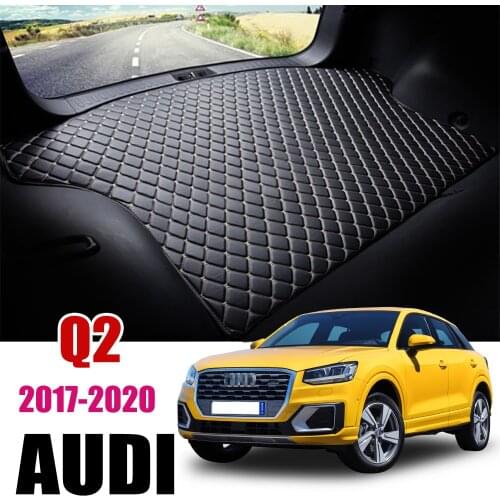 Leather Car Trunk Mat For Audi Q2 Q2L 2017 2018 2019 2020 2021 Trunk Boot Mat Liner Pad Cargo pad Carpet Tail Cargo Liner Sline