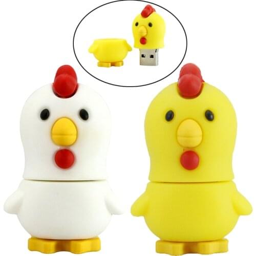 Best Gift New Arrival Lovely Chicken Pendrive Usb 2.0 Usb Cartoon Animal Chick Usb Flash Drive 8GB 16GB 32GB 64GB Pen Drive
