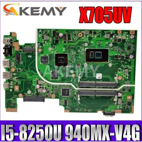 Akemy X705UV Motherboard For ASUS X705UDR X705UQ X705UV X705UB X705UD X705U X705UVR Laotop Mainboard i5-8250U CPU 940MX GPU