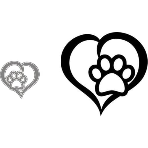 Metal Cutting Dies Heart Plum Palm Print Stencils Die Cut for DIY Scrapbooking Album Paper Card Embossing