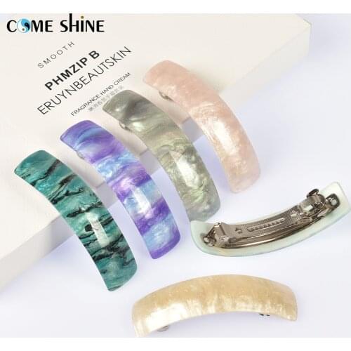 6 Pcs/Pack Fashion Hair Barrettes Shine Starry Sky Marble Textured Hair Pins Hair Clips for Girl Hairpin Women Accessories