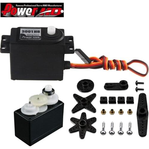 POWER HD HD-3001HB 4.8V-6.0V 4.4KG Plastic Gear Analog Servo Compatible With Futaba JR For RC Car Buggy Robot Helicopter Toy