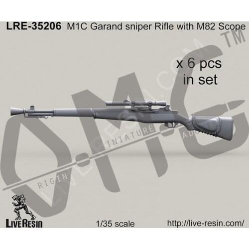 [Scale Model Kit] Live Resin LRE-35206 1/35 M1C Garand sniper Rifle with M82 Scope