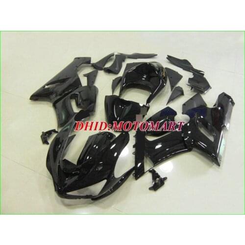 Motorcycle Fairing kit for KAWASAKI Ninja ZX6R 05 06 ZX6R 636 2005 2006 Popular gloss black ABS Fairings set +7 gifts SX19