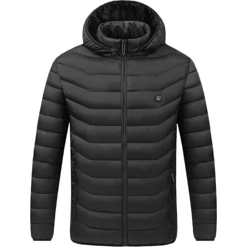 Heating Suit Big Mens and Womens Cotton-Padded Jacket Usb Electric Heating Jacket Winter Warm Cotton Jacket Men