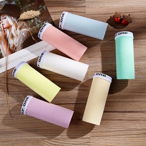 New Style Cotton Womens Underwear 95 PureCotton Candy Simple Womens Underwear Solid Color Womens UnderwearWholesale 10 Colors
