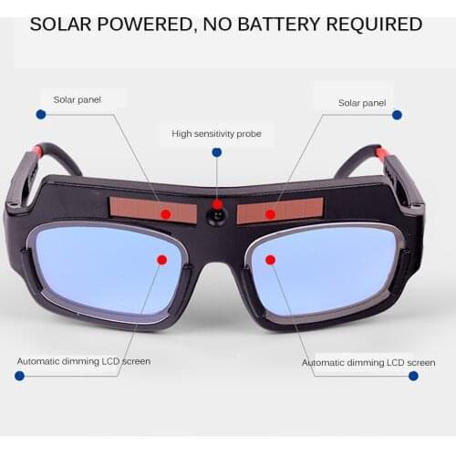 Automatic Dimming Welding Glasses Anti-Glare Goggles Argon Arc Welding Glasses