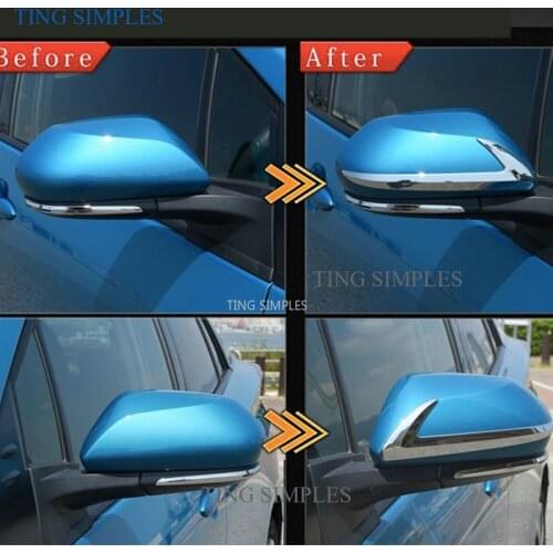 For Toyota Prius 2017 ABS Rear Front Tail Fog Light Rearview Mirror Kicks Sticker Cover Garnish Trim Frame Car Styling Accessory