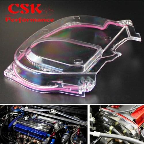 Clear Cam Timing Belt Cover For Mitsubishi Lancer Evolution EVO 9 IX Mivec 4G63