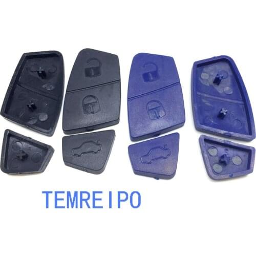 10pcs/lot 3 Button Remote Key Rubber Pad For Fiat Punto Ducato Stilo Panda Bravo Navy Flip Fob