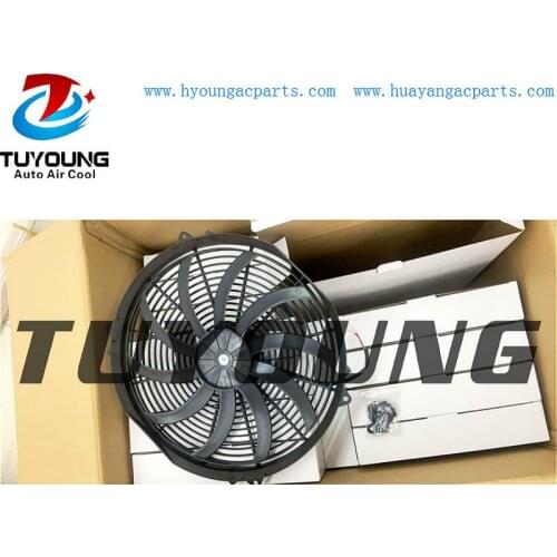 16 inch 24V curved leaf blower electronic fan , 14 inch/ 12 inch/ 10 inch 12V vehicle air conditioning ac blower fan assy