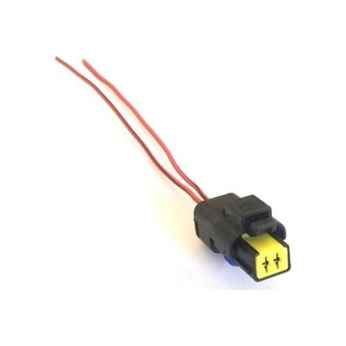 1pcs/lot 2 Pin/Way FCI Waterproof Automotive Female Connector Water Temperature Sensor Plug With Wire Pigtail 211PC022S0049