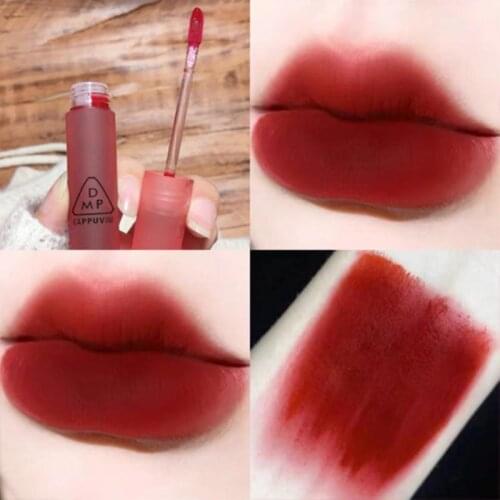 1PC Bow Matte Lip Mud Velvet Lip Glaze Glitter Does Waterproof Long Lasting Not Stick To Cup Lipstick Makeup Cosmetics TSLM1