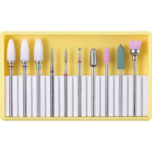 10 Types of Nail Drills 2.35mm (3 / 32``) Professional Emery Nail Drill Bit