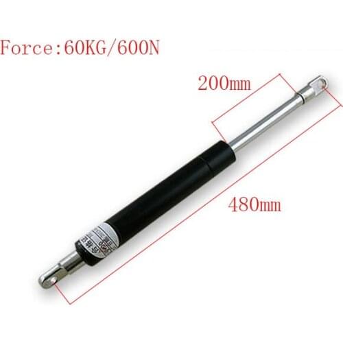 200mm Long Stroke 60KG/132lb Force Gas Springs for Funiture Lift M8 Auto Gas Springs for car 480mm Central Distance
