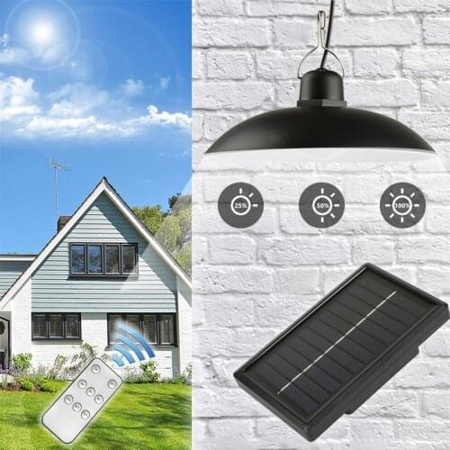 2021 New Double Head Solar Pendant Light Outdoor Indoor Solar Lamp With Line Lighting Barn Farm Garden Yard Patio Dropshipping