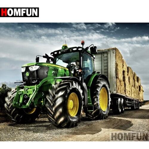 HOMFUN 5D Diamond "Car scenery" Diamond Embroidery Full Round/ Square Diy Diamond Painting Cross Stitch Home Decor A12728