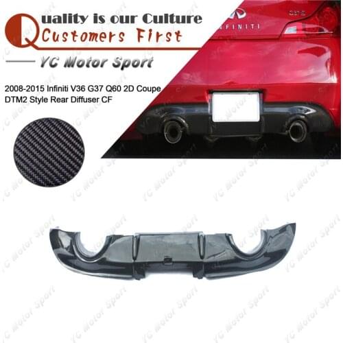 Car Accessories Carbon Fiber DTM2 Style Rear Diffuser Fit For 2008-2015 V36 G37 Q60 2D Coupe Rear Diffuser Lip