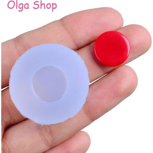 BYL237 Round Cabochon Silicone Mold - Miniature Food Candy Chocolate Resin Jewelry Making Pendant Earring Charm Necklace Mold