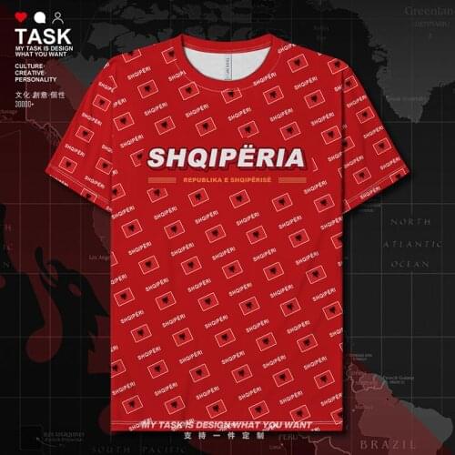 Republic of Albania ALB Albanian Quick Dry t shirt tracksuit mens gym fashion tops sports clothing Breathable summer clothes