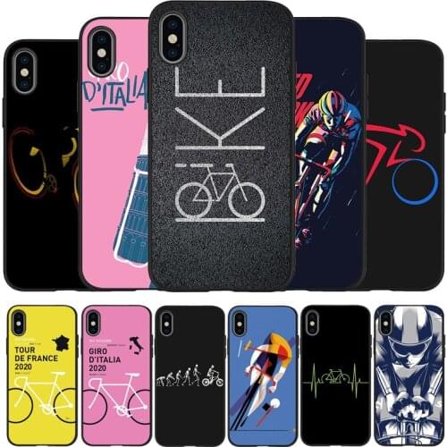 BIKE CYCLING art Black TPU Silicone Soft Phone Case For iPhone 11 12 Pro X XR XS MAX 5 6 7 8 Plus SE 2020