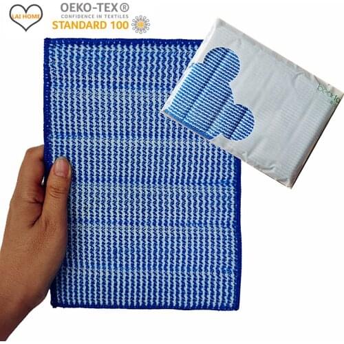 Kithen scouring pads for home cleaning Large microfiber sponge brush Anti-greasy towels cleaning cloth durable bathroom rags