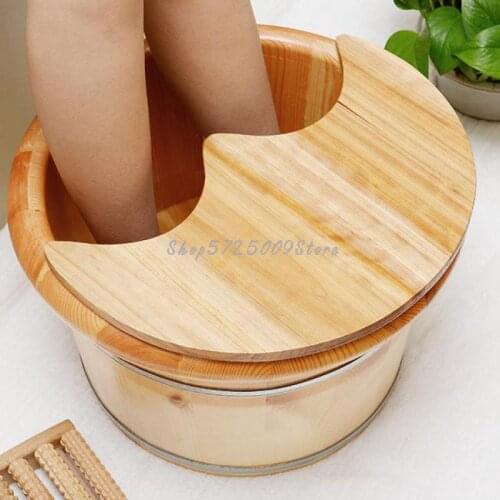 Wood Industry Pine Foot Bath Bucket Foot Bath Bucket Foot Wash Basin Small Bucket Solid Wood Foot Therapy Household Arti