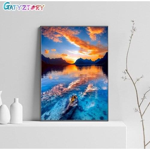 GATYZTORY Landscape DIY Painting By Numbers Modern Wall Art Picture Acrylic Coloring City Paint On Canvas Home Decors Artwork
