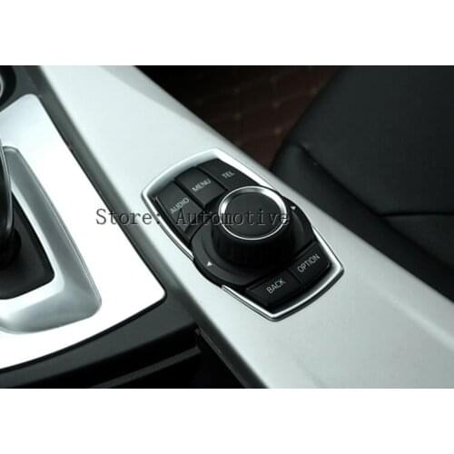 Chrome Interior Accessories For BMW 1 2 3 4 Series Multimedia Swith Cover Trim Sticker Car Styling