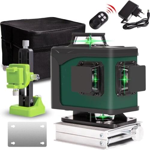 Laser Level 16/12lines green line 4D Self-Leveling 360 Horizontal And Vertical Super Powerful Laser level green Beam laser level