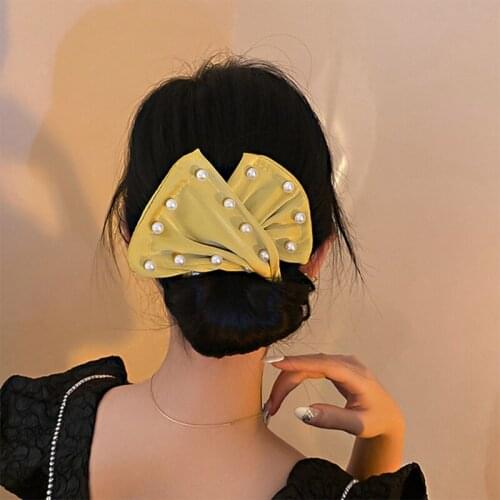 Lightweight Pearl Deft Bun Hair Band Multicolor Cloth Fashion Hairstyle Must-Haves Tool Vintage Reusable Bun Shaper