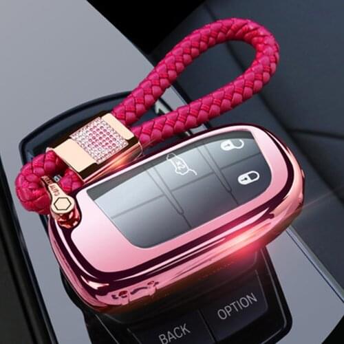 Soft TPU Car Smart Key Case Cover For Dodge Ram 1500 Journey Charger Dart Challenger Durango For Fiat Jeep Key Ring Shell