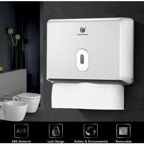 CHUANGDIAN Wall-mounted Bathroom Tissue Dispenser Tissue Box Holder for Multifold Paper Towels Kitchen Toilet Paper Boxes Holder