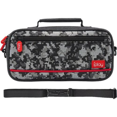 Portable Camouflage Tote Bag Game Hand Shoulder Travel Pack with Game Card Slots for Ninteno Switch & NS Lite Console Controller