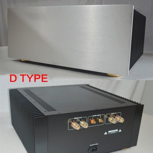 QL43180 DIY aluminum chassis with external radiator rear power amplifier shell house audio case With RCA terminal 430*180*407MM