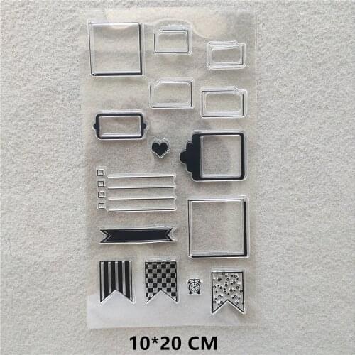 Message Box Frame Clear Stamps DIY Scrapbooking Craft Supplies Silicone Seal Custom Photo Album Transparent Stamp for Stamping