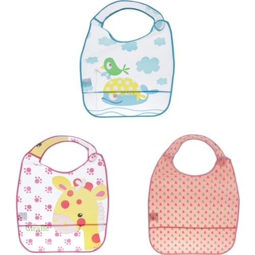 Resuable Adult Elderly Bib with Detachable Pocket Eating Mealtime Patient Disability Aid Apron - 42 X 35CM