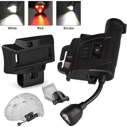 Tactical TD01 Flashlight White And Red LED Mounting Hardware Helmet Light Military Light For Hunting and Shooting OS15-0140