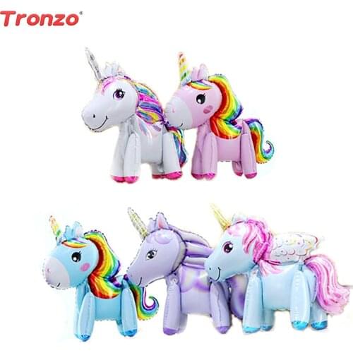 Tronzo Unicorn Balloon Unicorn Party Birthday Party Decorations Kids Favors DIY 3D Wedding Baby Shower Walking Unicorn Balloons