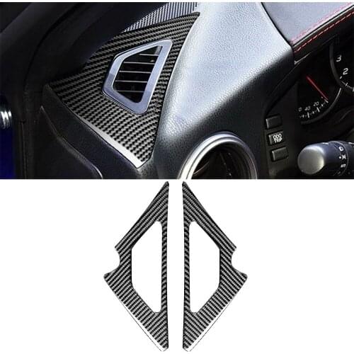 Dashboard Air Vent Outlet Decoration Trim Cover Decal for Subaru BRZ for Toyota 86 2016-2020 Car Accessories Carbon Fiber