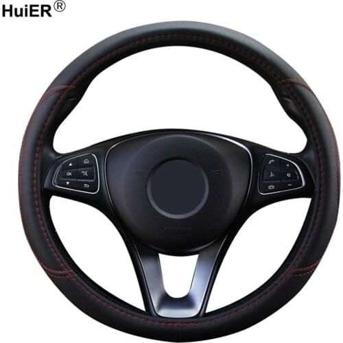 Universal Car Steering Wheel Cover Artificial Leather Wrap Non-slip Braid on the Steering-wheel Auto Accessories Funda volante