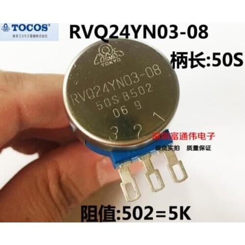 [VK] Japan original TOCOS single potentiometer RVQ24YN03-08 RVQ24YN03 B502 long life 50mm handle long switch