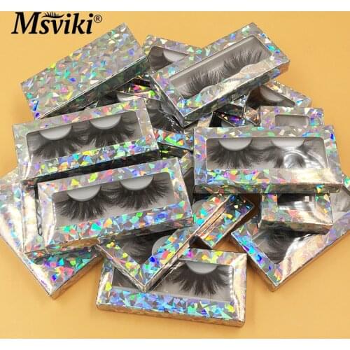 1 Pair 25MM Mink Eyelashes Box Package Fluffy Natural 8D Fake Lashes Vendor Dramatic False Lash Extension Supplies Beauty Makeup