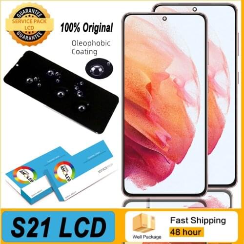 100% Original Display with frame for Samsung Galaxy S21 SM-G990F SM-G990F/DS LCD Touch Screen Digitizer Assembly Repair Parts