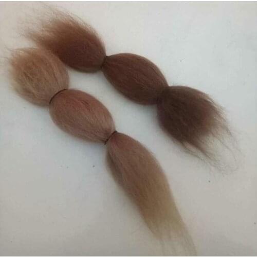 15g Brown Blonde 100% Real Pure Natural Mohair Doll Hair 6" for Reborn Baby Uk Princess Gifts for Girls Furniture