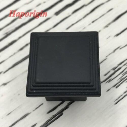 2x Square Black Mediterranean Style Cabinet Knobs Furniture Hardware Cabinet Handles Drawer Cupboard Closet Pulls Haporigin