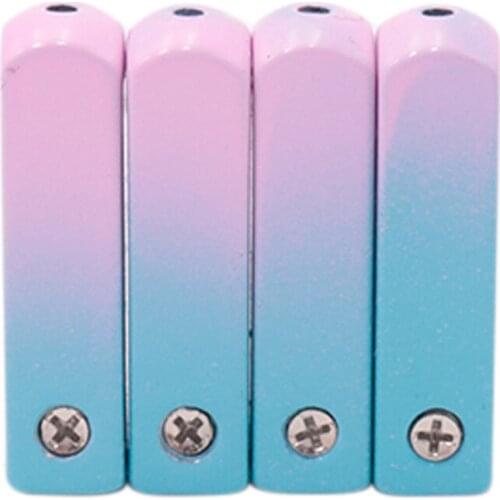 4pc 6*24mm Pink Blue 350V2 Lace Square Lock Cute Trendy Style Gift For Lovely Girls Pants Jackets