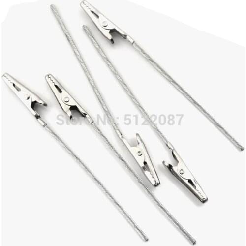 5/10pcs 120mm Length Non-insulated Electric Test Crocodile Clamp Metal Alligator Clips Silver Tone For Electric Testing Work