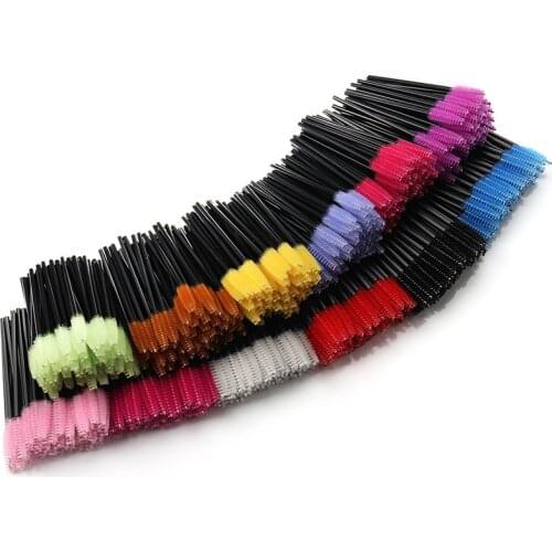 500Pcs Brushes Makeups Eye lashes Brushes Disposable Mascara Wands Applicator Eye lashes Cosmetic Brush Maquiagem Makeups Tools
